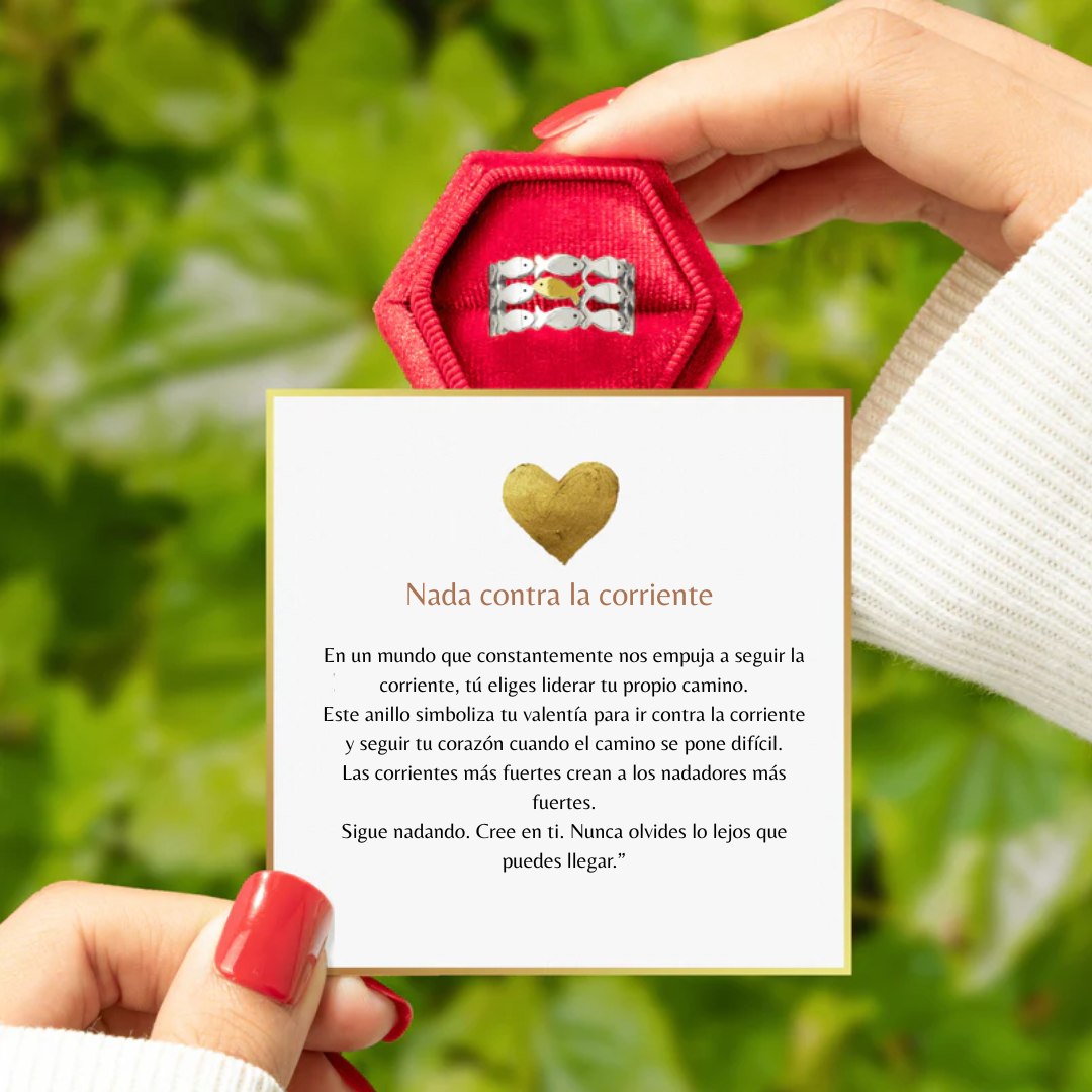 Anillo "Nada contra la Corriente" 2x1
